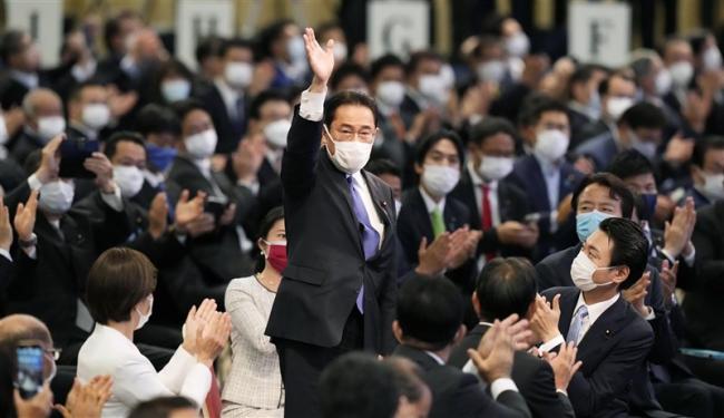 前政調會長岸田文雄當選自民黨第27任總裁，並將成為第100任首相。（共同社）