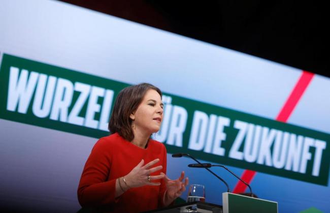 圖為對中立場鷹派的德國新任外交部長貝爾博克（Annalena Baerbock）。 圖／路透社