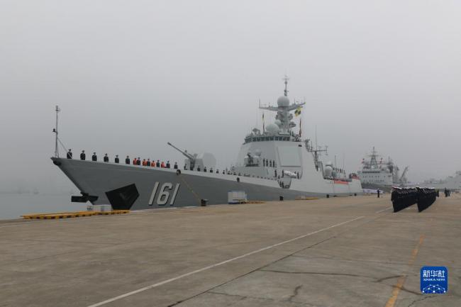 中国海军第40批护航编队从广东湛江起航奔赴亚丁湾