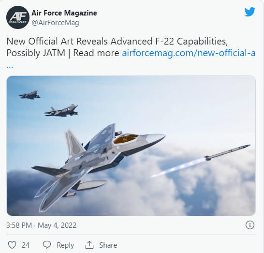 美军最新F-22设计曝3大未来利器