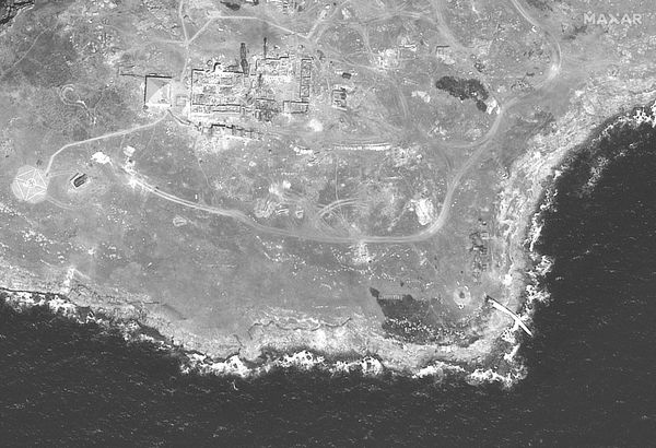▲▼蛇島衛星照片。（圖／路透）