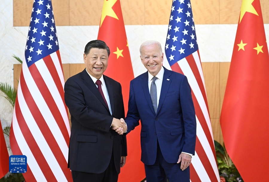 20国集团(G20)领袖会议美国总统拜登（Joe Biden）与中国国家主席习近平首次以国家领袖身分面对面会谈。   图：翻摄新华网（资料照）