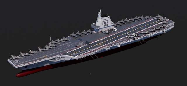 中国第五艘航母模型亮相 中国航母目标舰？