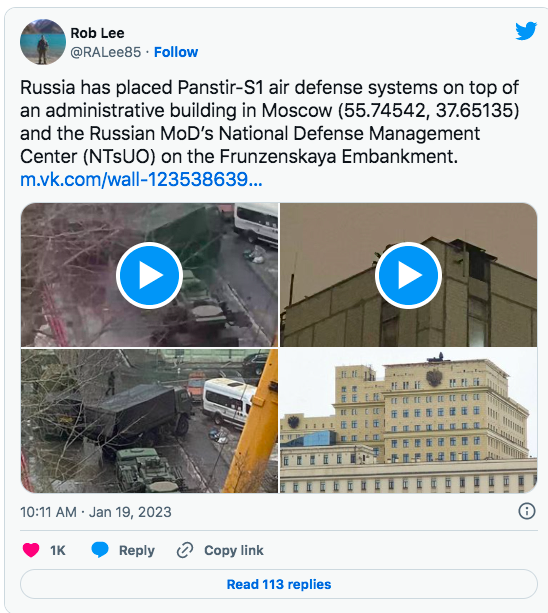 被乌克兰吓到？!俄政府建筑顶装铠甲防空系统