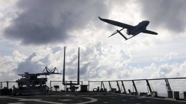 不甩北京抗议 美军神盾舰在南海出动无人机演练