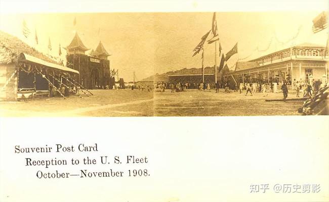 罕见老照片:1908年美国舰队访华旧照 罕见老照片:1908年美国舰队访华旧照