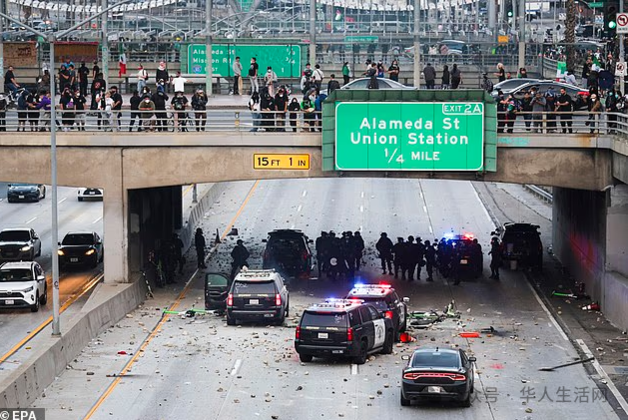 海军陆战队抵达洛城 川普宣布新军令 打持久战 海军陆战队抵达洛城 川普宣布新军令 打持久战