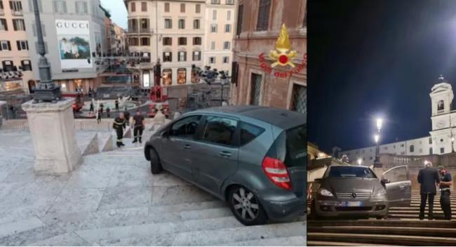 傻眼,宾利车开上了著名景点的楼梯…现场曝光 傻眼,宾利车开上了著名景点的楼梯…现场曝光