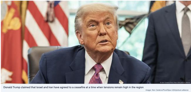 停战!川普发文宣布:以伊“12日战争”结束 停战!川普发文宣布:以伊“12日战争”结束