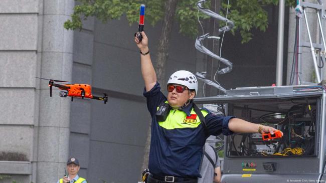 台北举行防空演习 模拟中国攻台 台北举行防空演习 模拟中国攻台