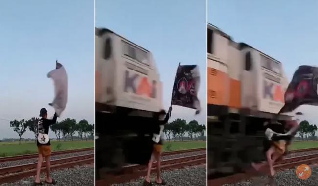 被火车撞飞 小伙竟拍下自己生命最后一刻的画面 被火车撞飞 小伙竟拍下自己生命最后一刻的画面