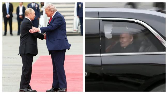 罕见!“双普”共乘美专车赴会场 罕见!“双普”共乘美专车赴会场