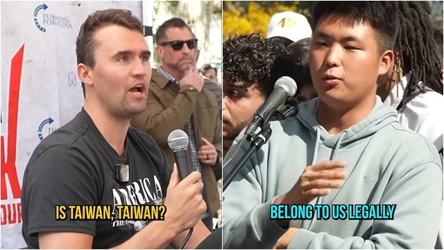 挺台影片曝光:柯克生前演讲直球对决中国学生 挺台影片曝光:柯克生前演讲直球对决中国学生