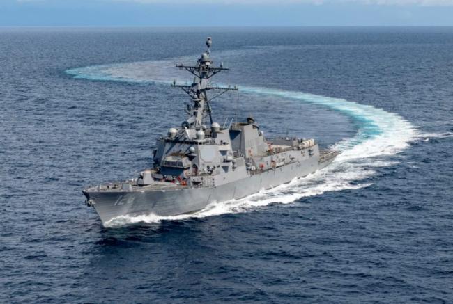 美军最新驱逐舰海试成功 美军最新驱逐舰海试成功