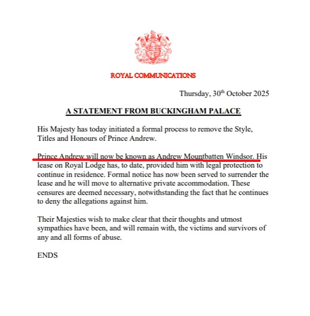 英王剥夺安德鲁皇室头衔 曝威廉凯特是“推手” 英王剥夺安德鲁皇室头衔 曝威廉凯特是“推手”