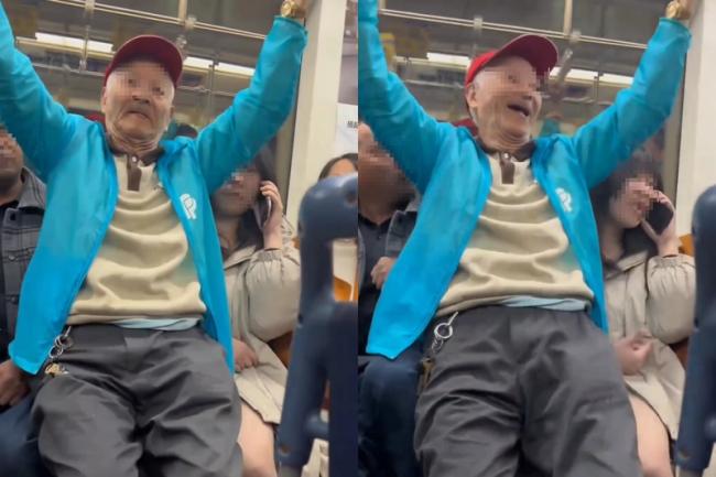 上海地铁“色老头”强坐女生腿上  大批网友痛批 上海地铁“色老头”强坐女生腿上  大批网友痛批