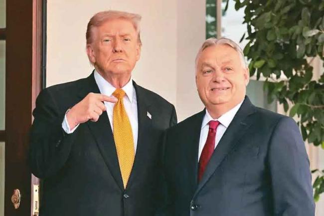 川普与匈牙利总理共进午宴 念念不忘普京 川普与匈牙利总理共进午宴 念念不忘普京