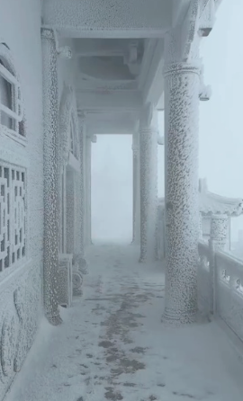 -44℃?五台山北台龙王殿被冰封 宛若仙境 -44℃?五台山北台龙王殿被冰封 宛若仙境