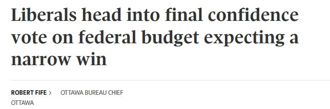 不过关就大选 加国今晚生死表决 不过关就大选 加国今晚生死表决