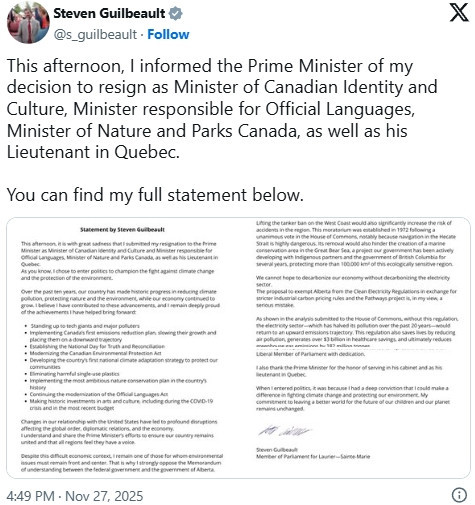 标志性事件 宣告特鲁多时代的气候政策终结 标志性事件 宣告特鲁多时代的气候政策终结