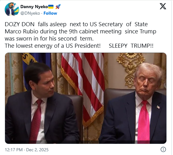 CNN爆料:川普罕见“偷打瞌睡”画面流出 CNN爆料:川普罕见“偷打瞌睡”画面流出