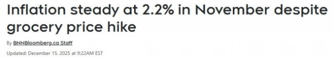 加国11月通胀2.2%,这三种食品涨幅大 加国11月通胀2.2%,这三种食品涨幅大