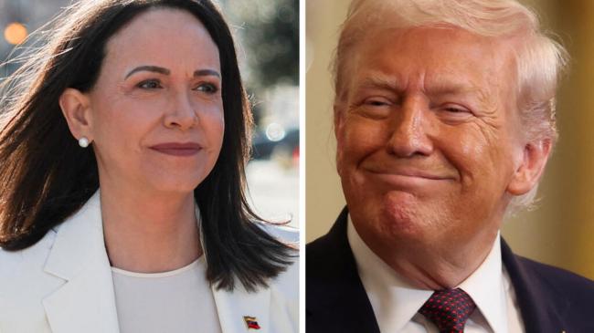 惊呆:马查多向川普转赠诺奖奖章,但结局.... 惊呆:马查多向川普转赠诺奖奖章,但结局....