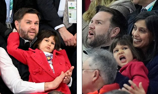 万斯4岁女儿冬奥会上抢风头 活泼却也惹争议 万斯4岁女儿冬奥会上抢风头 活泼却也惹争议