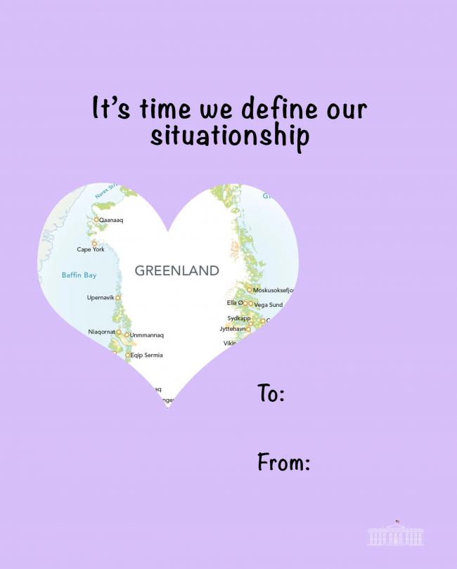 白宫发布“地狱”情人卡,表白马杜罗,格陵兰 白宫发布“地狱”情人卡,表白马杜罗,格陵兰