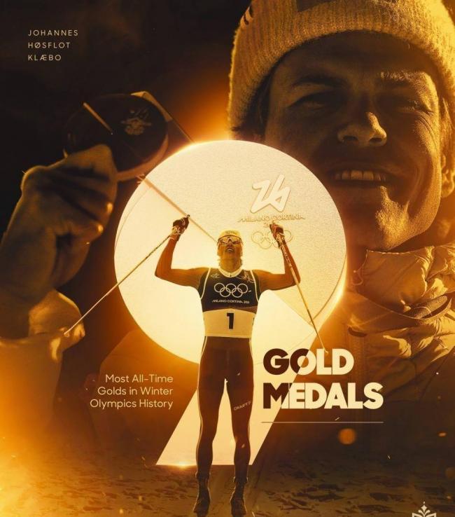 历史第一人!挪威名将夺米兰第4金,冬奥9金 历史第一人!挪威名将夺米兰第4金,冬奥9金