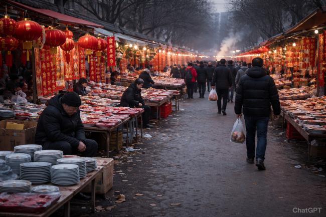 “人都上哪去了?” 年集摊主感叹 “人都上哪去了?” 年集摊主感叹
