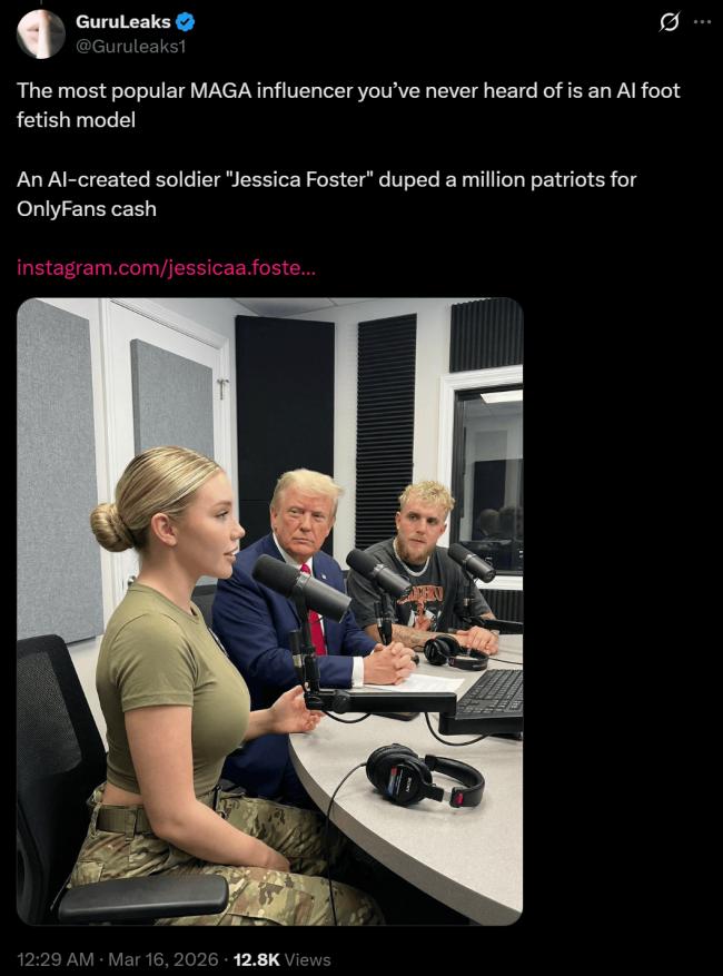 “美军女神”四个月狂揽百万粉丝!Meta连夜封杀 “美军女神”四个月狂揽百万粉丝!Meta连夜封杀