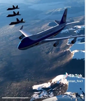 视频疯传!六架战机护航空军一号 视频疯传!六架战机护航空军一号