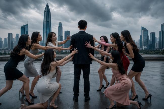 9个女人抢1个男人 深圳上演魔幻场景 9个女人抢1个男人 深圳上演魔幻场景