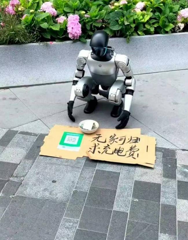 中国机器人开始乞讨了 傻眼画面曝光 中国机器人开始乞讨了 傻眼画面曝光