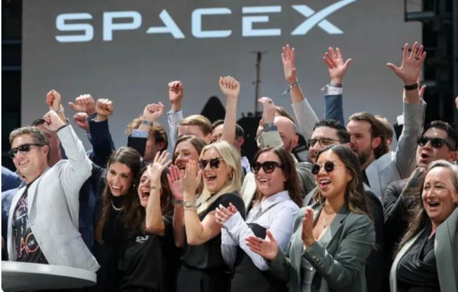 SpaceX逾4400员工跃升千万富翁 清洁人员也翻身 SpaceX逾4400员工跃升千万富翁 清洁人员也翻身