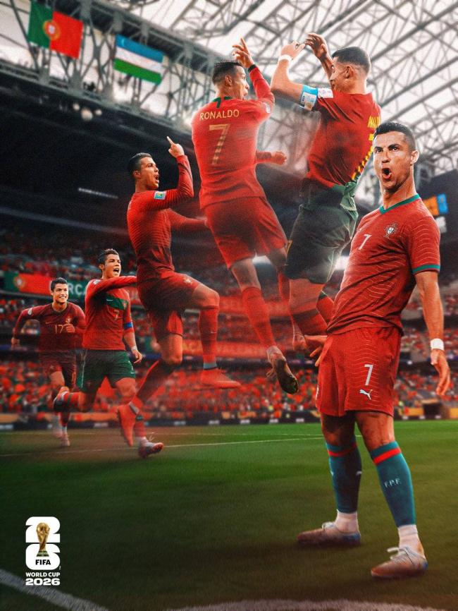 葡萄牙3-0领先 FIFA海报祝贺C罗新纪录 葡萄牙3-0领先 FIFA海报祝贺C罗新纪录