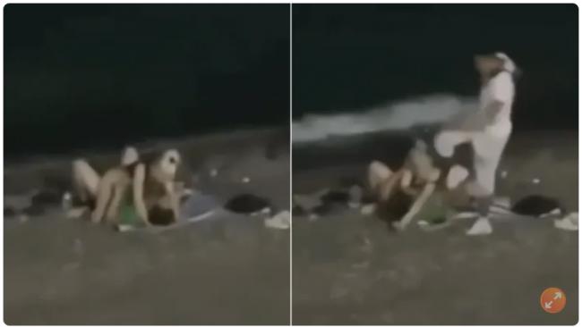 社死现场:情侣海滩活春宫 “被一脚踹停” 社死现场:情侣海滩活春宫 “被一脚踹停”