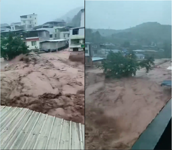 恐怖影像:四川乐山遭遇泥石流洪水袭击 恐怖影像:四川乐山遭遇泥石流洪水袭击