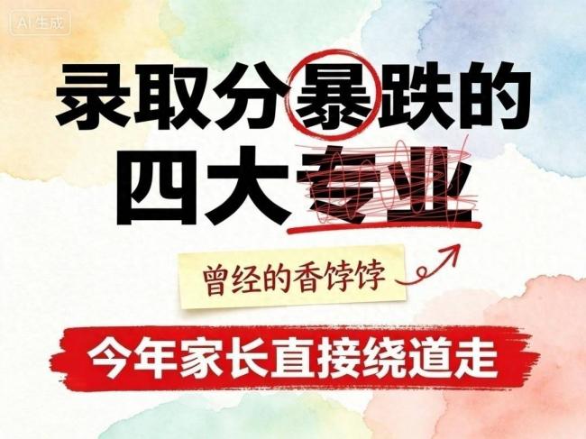 录取分暴跌的四大专业 今年家长直接绕道走 录取分暴跌的四大专业 今年家长直接绕道走