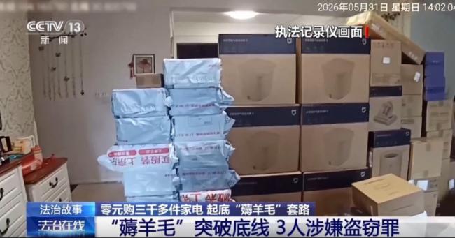 成都女子零元购逾3000件电器被抓 成都女子零元购逾3000件电器被抓