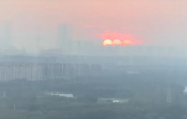 网上热传 中国这里惊现3个太阳 网上热传 中国这里惊现3个太阳