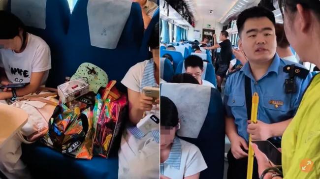 少女多买1张火车座专放零食 没座的大妈破防了… 少女多买1张火车座专放零食 没座的大妈破防了…