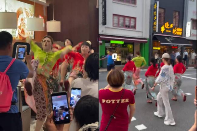 中国舞团“撩裙踢腿”大闹新加坡 引全网炮轰 中国舞团“撩裙踢腿”大闹新加坡 引全网炮轰