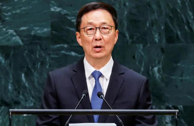 韩正未点名批评美国政策 韩正未点名批评美国政策